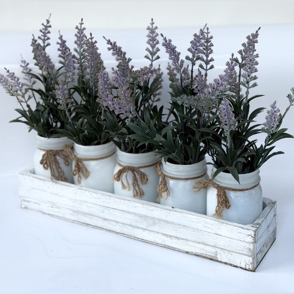 Other - Rustic Lavender Mason Jar Centerpiece